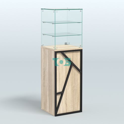 Торговый прилавок малый со стеклянным колпаком серии ЛОФТ - АЛЬФА №13