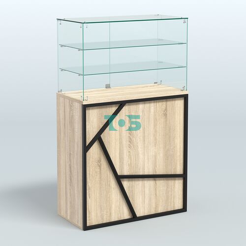 Торговый прилавок высокий серии ЛОФТ - АЛЬФА №3