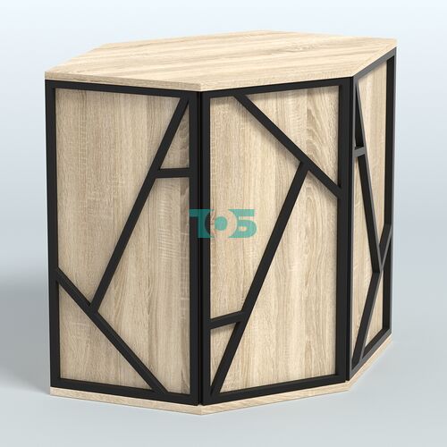 Торговый стол-прилавок шестигранный серии ЛОФТ - АЛЬФА №22