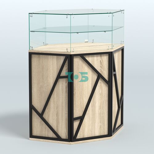 Торговый прилавок с одной полкой серии ЛОФТ - АЛЬФА  №7