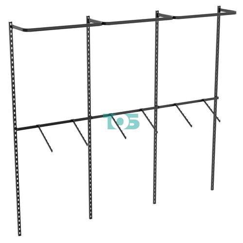 Настенная система с комбо - поручнями для одежды ЛОФТ №3 (2700мм)