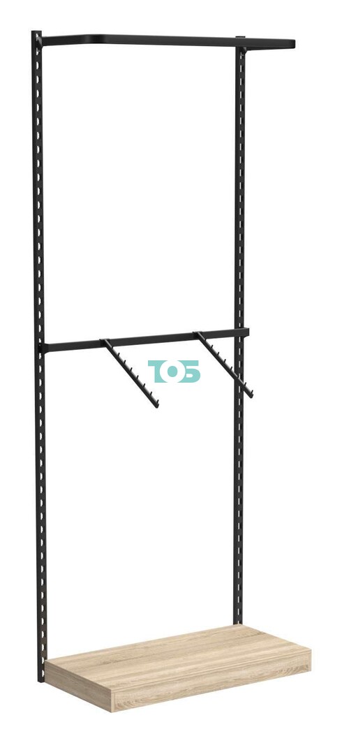 Настенная система с подиумом и комбо - поручнями для одежды ЛОФТ №3 (900мм)