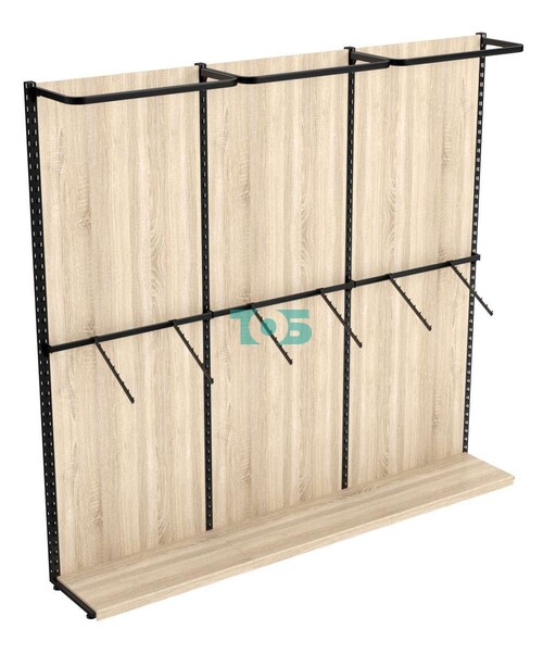 Пристенная система с комбо - поручнями для одежды ЛОФТ №3-ЗС 2700мм