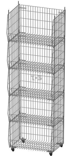 Стеллаж с 5 полками (на колесах)