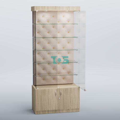 Высокая стеклянная витрина КАПИТОНЕ №501