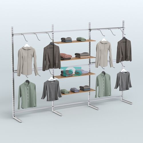 Системы ЭЛЕГАНТ пристенные с полками ДСП и поручнями №3 (3600мм)