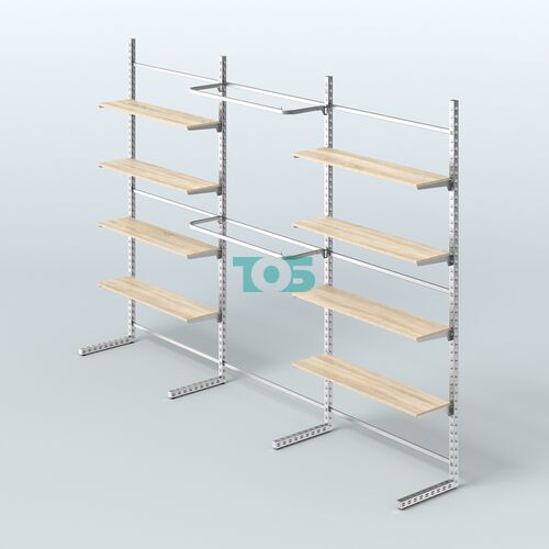 Системы ЭЛЕГАНТ пристенные с полками ДСП и стяжками №5 (3600мм)