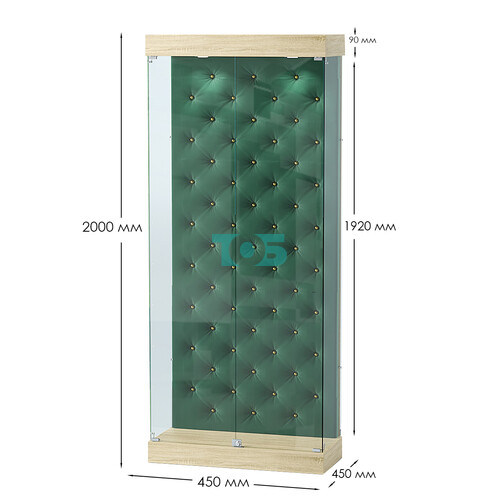 Витрина под знамя №1Б-900 (задняя стенка бархат каретка)