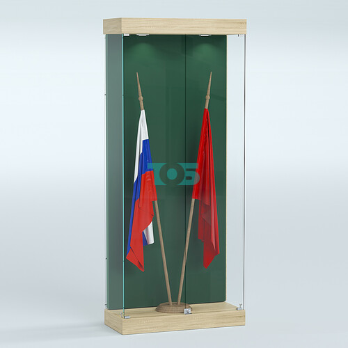 Витрина под знамя №1А-900 (задняя стенка бархат)