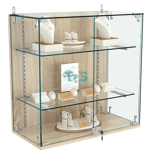 Витрина настенная НЕО №1-1 с двумя полками