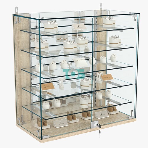 Витрина настенная НЕО №1-4 с зеркалом и пятью полками