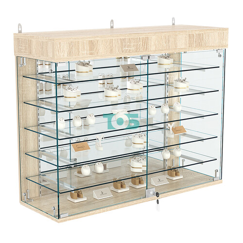 Витрина настенная НЕО №3А-4 с пятью полками и зеркалом