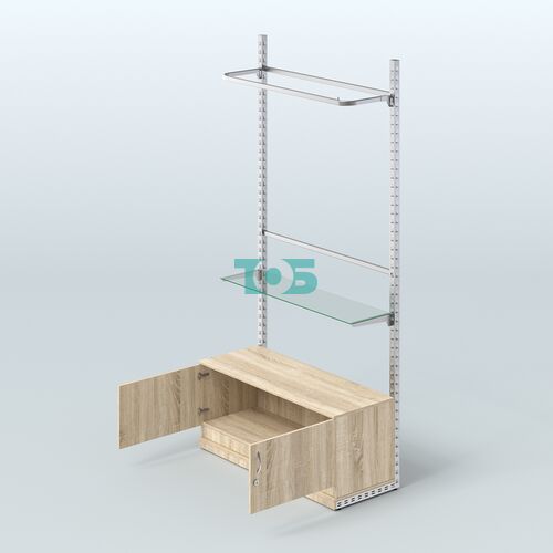 Система ЭЛЕГАНТ №7 без ДСП с тумбой T21 (1200 мм)