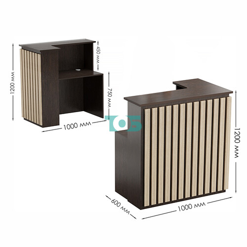 Стойка ресепшен ГРАУНД №3А (правосторонняя)