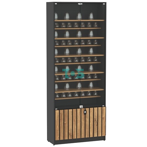 Витрина серии "Смок" №1-ДП-900 (с доп. полками)