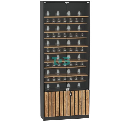 Витрина серии "Смок" №1-ДП-800 (с доп. полками)