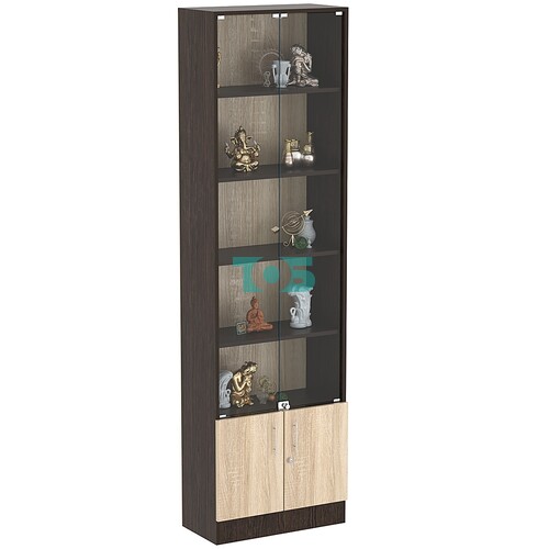 Торговая витрина Level №5-4п с  4-мя полками из ДСП 300х600мм