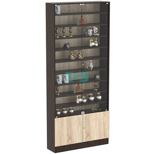 Торговая витрина Level №11-9п с 9-ю полками из ДСП 250х900мм