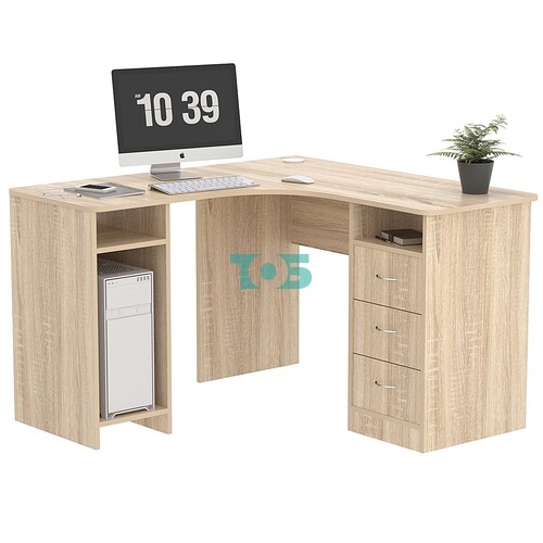 Стол угловой с ящиками СУ-03-П (правосторонний)
