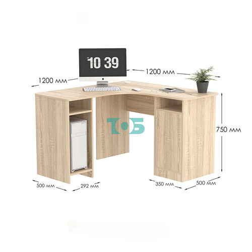 Стол угловой СУ-04-Л (левосторонний)