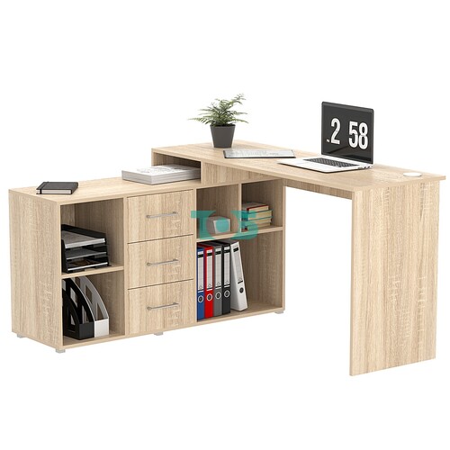 Стол угловой с тумбой СУ-06-П (правосторонний)