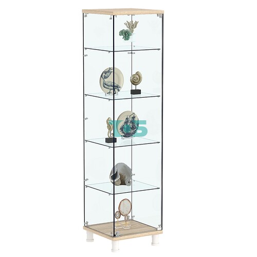 Витрина РОНДО №2-1 на ножках (задняя стенка стекло)