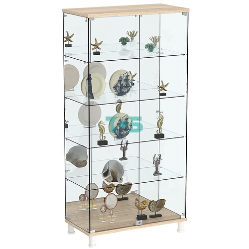 Витрина РОНДО №4-2 на ножках (задняя стенка зеркало)