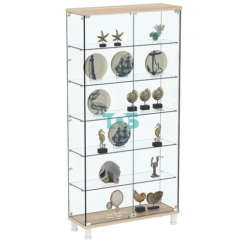 Витрина РОНДО №3-3 на ножках (задняя стенка стекло)