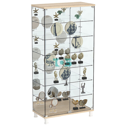 Витрина РОНДО №4-6 на ножках (задняя стенка зеркало)