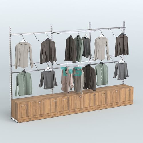 Система ЭЛЕГАНТ пристенная без ДСП №2 с тумбами Т-11 (3600 мм)