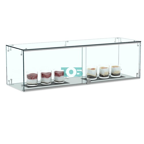 Настольная витрина-купол для выпечки №1-1А с раздвижными дверками