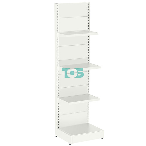 Стеллаж металлический пристенный №1-П-2.4-0.6