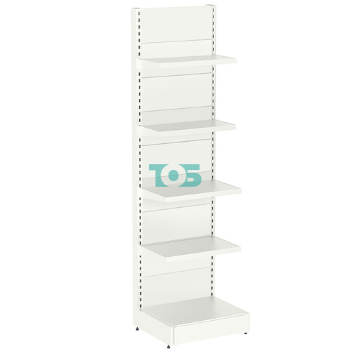 Стеллаж металлический пристенный №3-П-2.4-0.6