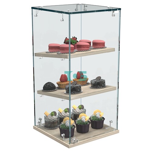 Витрина Истра настольная №21-ДН с наклонными полками из ДСП