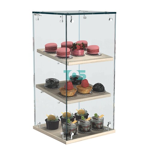 Витрина Истра настольная №21-ДН с наклонными полками из ДСП