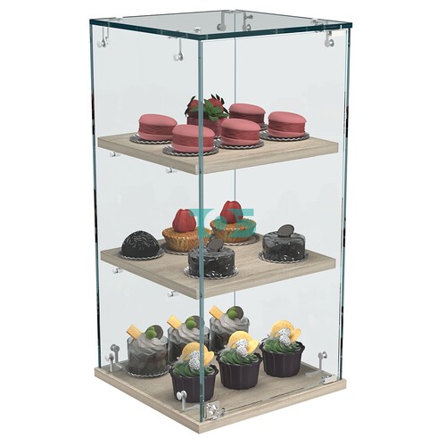 Витрина Истра настольная №21-ДП с прямыми полками из ДСП