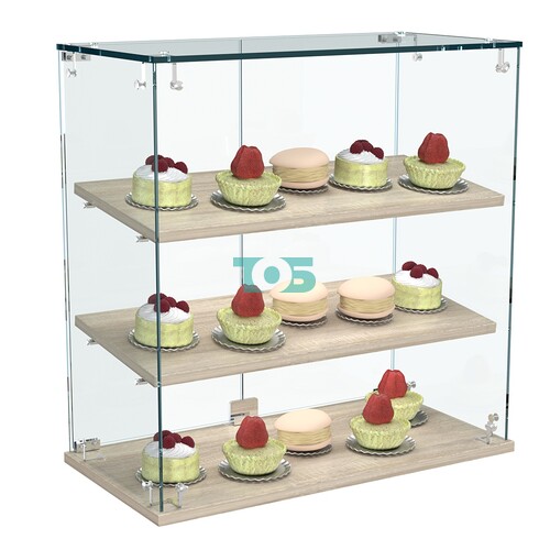 Витрина Истра настольная №20-ДН с наклонными полками из ДСП