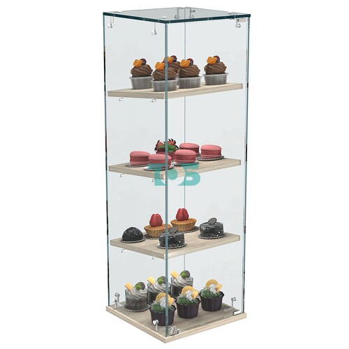 Витрина Истра настольная №23-ДН с наклонными полками из ДСП