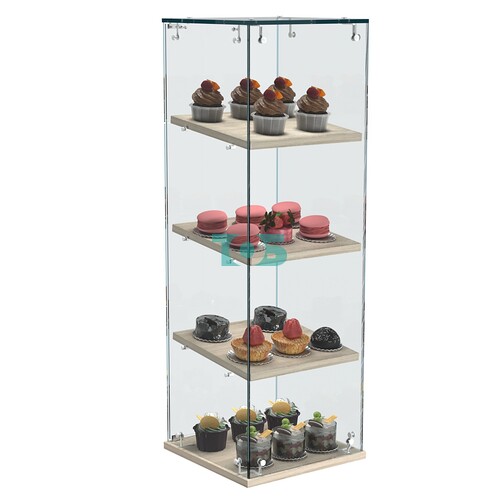 Витрина Истра настольная №23-ДН с наклонными полками из ДСП