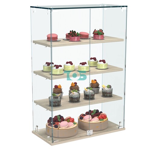 Витрина Истра настольная №22-ДП с прямыми полками из ДСП