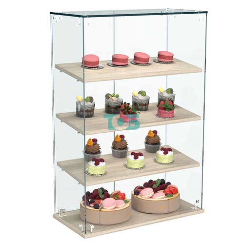 Витрина Истра настольная №22-ДН с наклонными полками из ДСП