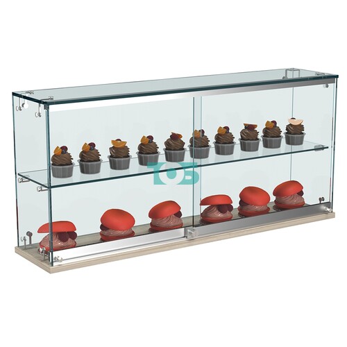 Витрина Истра настольная мини №6-3 с одной полкой и раздвижными дверками