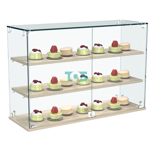 Витрина Истра настольная №29-ДП с прямыми полками из ДСП