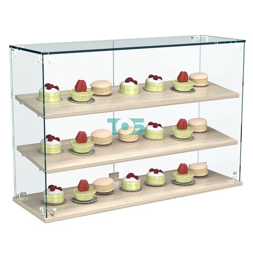 Витрина Истра настольная №29-ДН с наклонными полками из ДСП