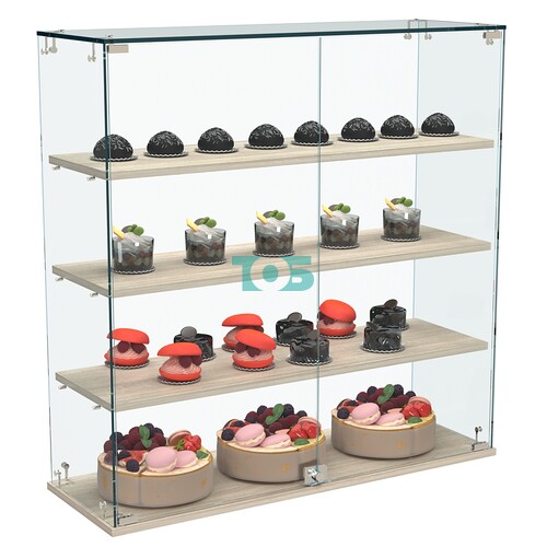 Витрина Истра настольная №31-ДП с прямыми полками из ДСП