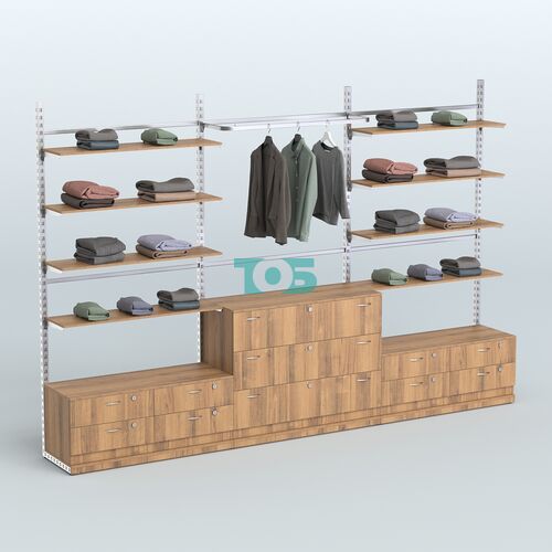 Система ЭЛЕГАНТ пристенная без ДСП №5 с тумбами Т-14 и Т-13 (3600 мм)