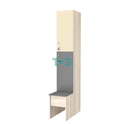 Шкаф для раздевалок со скамейкой КОМБО-Дуо №1-1