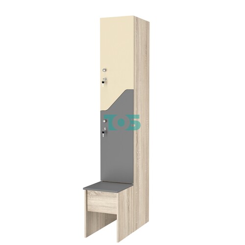 Шкаф для раздевалок со скамейкой КОМБО-Элегия №1-1Б