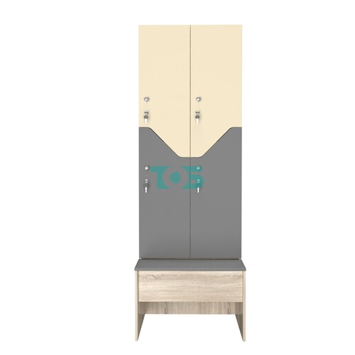 Шкаф для раздевалок со скамейкой КОМБО-Элегия №2-1А