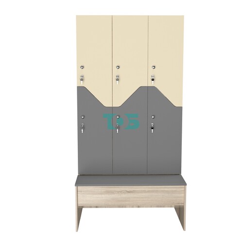 Шкаф для раздевалок со скамейкой КОМБО-Элегия №3-1А